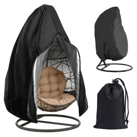 wocpvm Hanging Chair Cover 210D Swing Egg Chair Cover Waterproof Cover for Floating Chair Protective Cover Hanging Chair with Zip Drawstring for Egg Rocking Chair 190 x 115 cm