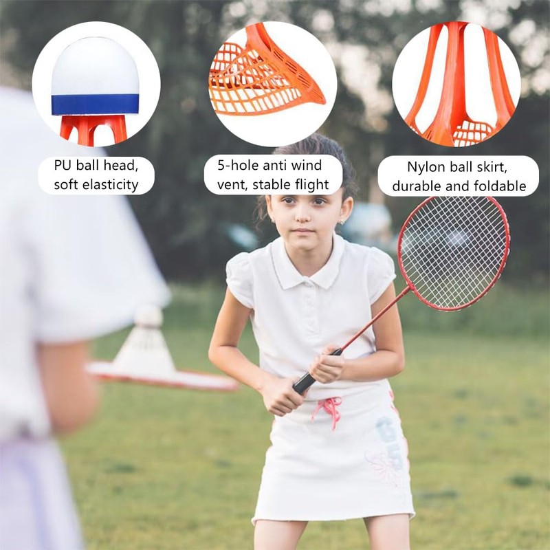 Voarge 3 Pieces Windproof Badminton Outdoor Badminton Shuttle, Windproof Nylon