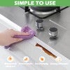 2 Pack Caulk Strip, 1.5" x 10.5Ft PVC Self Adhesive