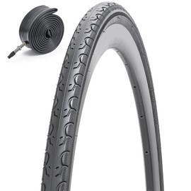 FengCan 700C Bicycle Tyre 28-622 700 x 28C Foldable and 28 Inch Bicycle Inner Tube 700 x 25/32C Presta Valve 48 mm, Suitable for 700 x 28C 28 x 1.10 City/Road Bicycle Tyre Replacement Wheel (One)