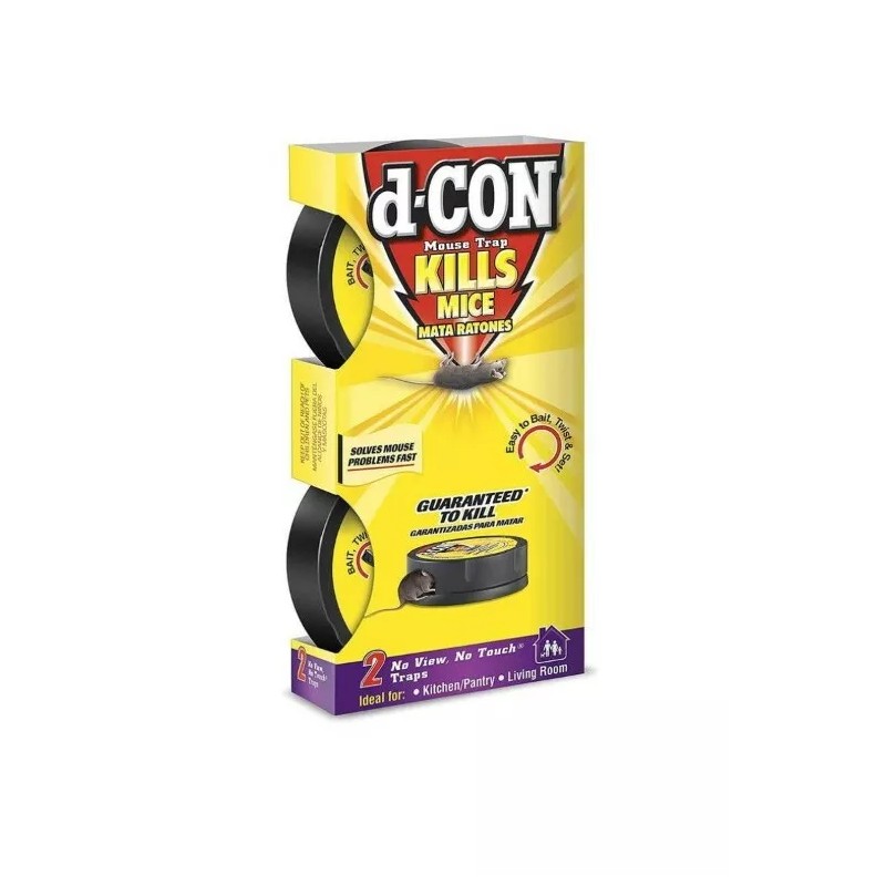 D-CON No View, No Touch Covered Mouse Trap, Pack of