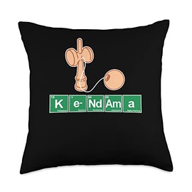 Periodic table Kendama Throw Pillow