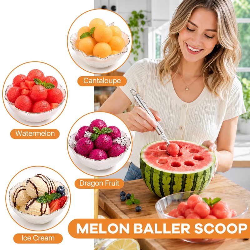 Aemygo 17 Pcs Fruit Carving Knife, Stainless Steel Kitchen Fruit
