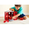 Green Toys Fire Station Playset - 8 Piece Pretend Play,