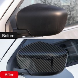 ITrims Car Side Mirror Covers for Nissan Frontier S SV 2022 2023 2024 2025 2026 Car Accessories Exterior Mirror Caps Overlay Protector Trim ABS 2PCS(Without Light) (Carbon Fiber)