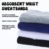 8Pcs Wrist Bands Tennis Wristbands, Wrists Sweatbands Sports Wristbands Absorbing