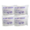 Zieichy 4Packs Disposable Car Cover ，Clear Plastic Car Cover，Temporary Universal