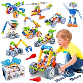 10 in 1 STEM Building Toys for Kids Boy 5 6 7 8 Year Old, Educational Stem Construction Toys Set Creative Learning Resources Games for Boy Girls Kids Birthday Gift Present