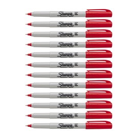 Sharpie Color Burst Permanent Markers, Ultra-Fine Point, Red