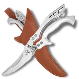 IMKRC Poultry Shears, Heavy Duty Kitchen Scissors with Non-Slip Handles, Stainless Steel All-Purpose Kitchen Shears for Chicken/Meat/Fish, Seafood Cutting, Dishwasher Safe and Anti-Rust Scissors