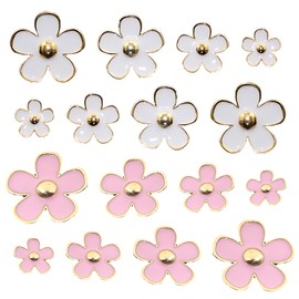 Reccisokz 16 Pieces Daisy Flower Air Vent Clip, 3 * 3.3 Cm Air Freshener Outlet Clip, cute Car Air Conditioning Clip, Mini Car Accessories, Charm Car Inter Decor(Pink, White)