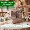 MRSUPP Wooden Wedding Card Box, Hollow Acrylic Window, 24x20x24cm