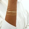 ASCOMY Gold Bracelets for Women 14K Gold Plated Twist Rope