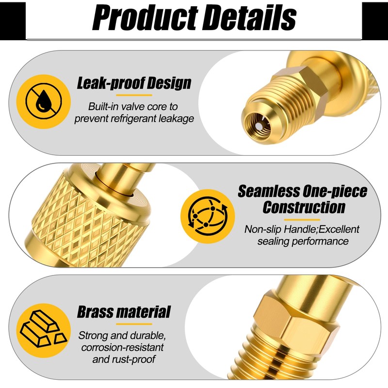 Mudder 18 Pcs R32 R454b A2l Adapter Kit for Split