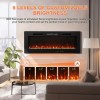 Fireplace 36" Electric Fireplace Recessed/Wall Mounted, 12 Colors, Touch &