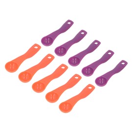 10pcs Sound Aid Sampling Spoon Clear ML G Scale Measuring Spoon with Hanging Hole for Milk Powder