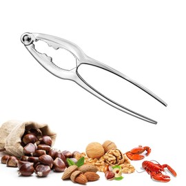 WMUVAZA Nutcracker, Robust Zinc Die-Cast Nutcracker Walnuts Nutcracker Handle Stainless Steel Nut Cracker Walnuts Multifunctional Nut Cracker with Walnut Needles for Pecan Walnut Almonds Hazelnuts