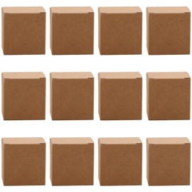 Tabanzhe 12 pieces small box mailing box postal small parcel 5 X 5 X 5 cm brown cardboard box, small items, toys, stationery and gift boxes, suitable for business, mailing, storage or gift giving