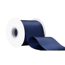Ribbonitlux 4" wide Double Face Satin Ribbon 25 Yards (370-Navy Blue）, Set For Bow, Party Decor, Sewing Applications, Wedding and Craft