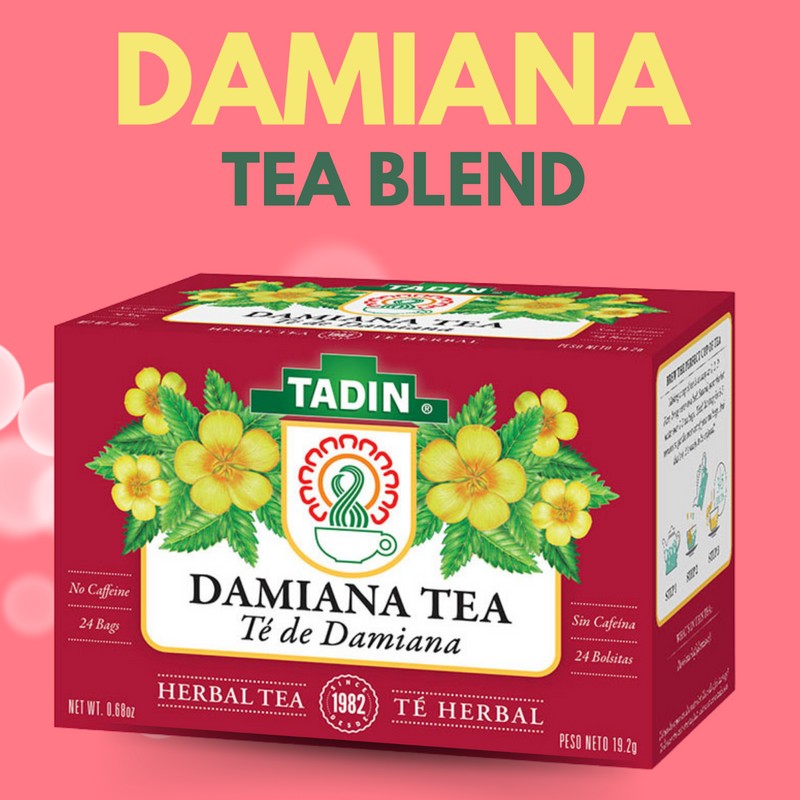 Tadin Damiana Herbal Tea, 24 Bags 0.68 fl oz, Smooth