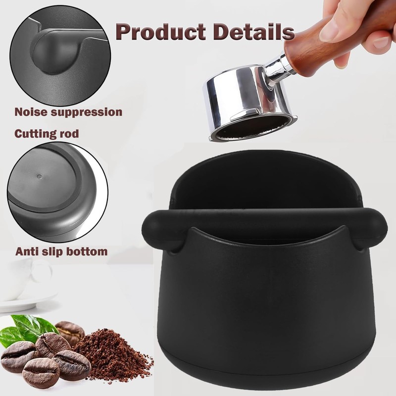 Coffee Knock Box, Coffee Grounds Knock Box with 2 pcs