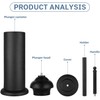 DOWRY Toilet Plunger with Holder for Bathroom,Powerful Efficient Force Suction
