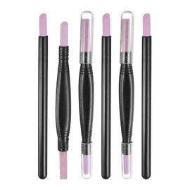 sourcing map 6pcs Pumice Stone Nail File, Pumice Nail Polishing Stick Cuticle Remover, Double Head Professional Quartz Stone Nail Filing Buffing Manicure Tool for Salon Nail Art Care