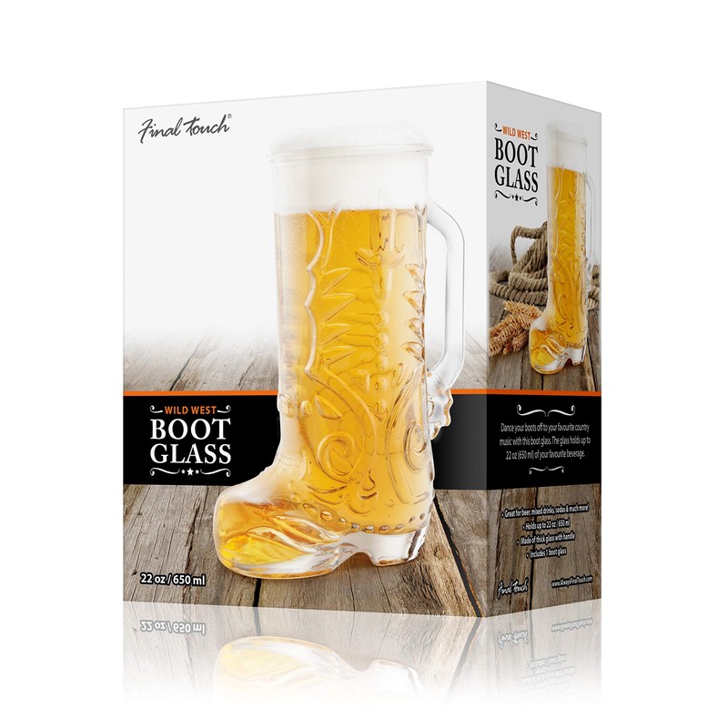 Final Touch Wild West Boot Glass (GG5026)