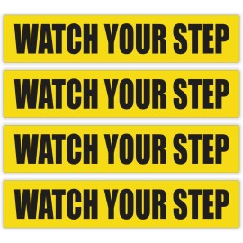 Unbranded/Generic 4 pack - Watch Your Step Vinyl Bumper Stickers | Decals Car Truck SUV Bus Safety