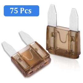 75 Pcs 7.5Amp Mini Fuse, 7.5 A Mini Car Blade Automotive Fuses for Car RV Truck SUV Motorcycle Boat