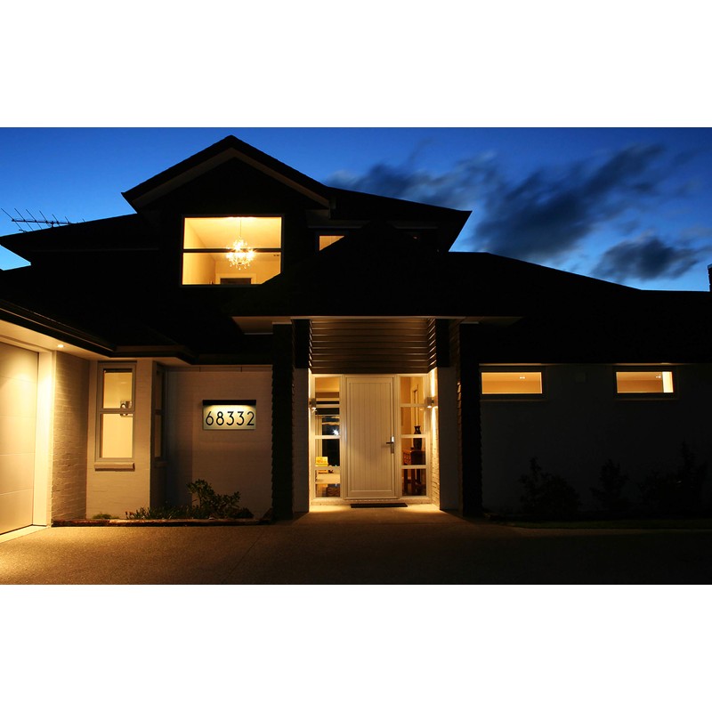 Address Plaques for House Solar Powered, House Number for Outside,