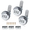 RealPlus Combination Cam Lock, Password Coded Cabinet Lock (3pcs 3/4",