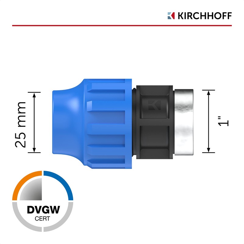 Kirchhoff Fitting transition piece with external thread, 25 mm x