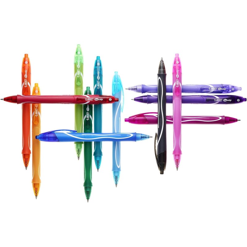 BIC Gel-ocity Quick Dry Gel Pens, Medium Point (0.7 mm),
