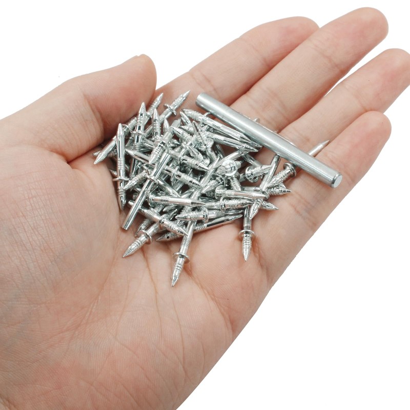 Litoexpe 100 Pcs Double-Head Skirting Thread Seamless Nail, Skirting Line