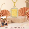 LEKALEIS D Necklaces for Women 18k Gold Plated Sterling Silver