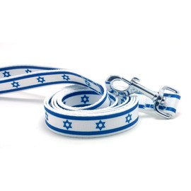 Dog Collar and leash set with The Israel Flag | Great for Israeli Holidays, Special Events, Festivals, Independence Days and Every Day Strong Safe