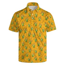 Lxopogk Mens Corn Golf Shirts Short Sleeve Performance Polo Shirts Moisture Wicking Quick Dry Athletic Golf Polo