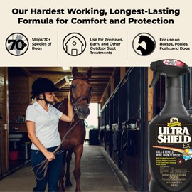Absorbine UltraShield EX 32oz Sprayer Insecticide, Kills & Repels Flies, Mosquitoes, Ticks, Fleas, Lice, Use on Horses, Dogs, Premises