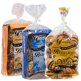Green's Babka & Rugelach Value Pack - (1) 24oz Chocolate Babka,(1) 24oz Cinnamon Babka, (1) 14oz Cinnamon Rugelach