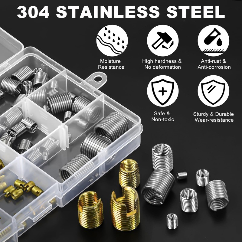 Self-Tapping Thread Inserts Thread Repair Kit, Thread Repair Kit Repair