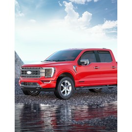 Saleago in-Channel Window Rain Guards Fit for Truck Ford F150 2021-2026 SuperCrew Extra Durable Window Visors Window Deflectors Vent Visors Vent Shades Car Accessories-4 pcs 2-Q11-Gai