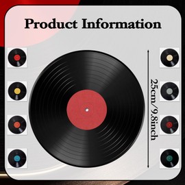CIATBYYJ 8Pcs Blank Vinyl Records Decor Wall Stickers,9in CD Album Cover Posters