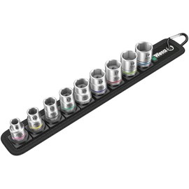 Wera 05003973001 Socket Belt Set, Zyklop B 4 3/8-inch Insert, 9-piece Set