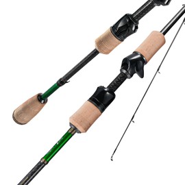 HANDING M1 Ultra Light Spinning Rod 7' Trout Rod Freshwater with Fast Action 30T+24T Carbon Fiber SEAGUIDE RA Guide Rings for Trout Crappie Bluegill Yellow Perch Rock Bass Sunfish