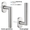 Stahlia Window Handles Brushed Stainless Steel (Pack of 4) Window