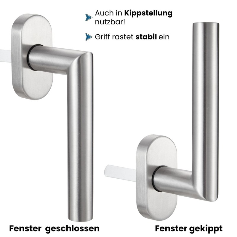 Stahlia Window Handles Brushed Stainless Steel (Pack of 4) Window