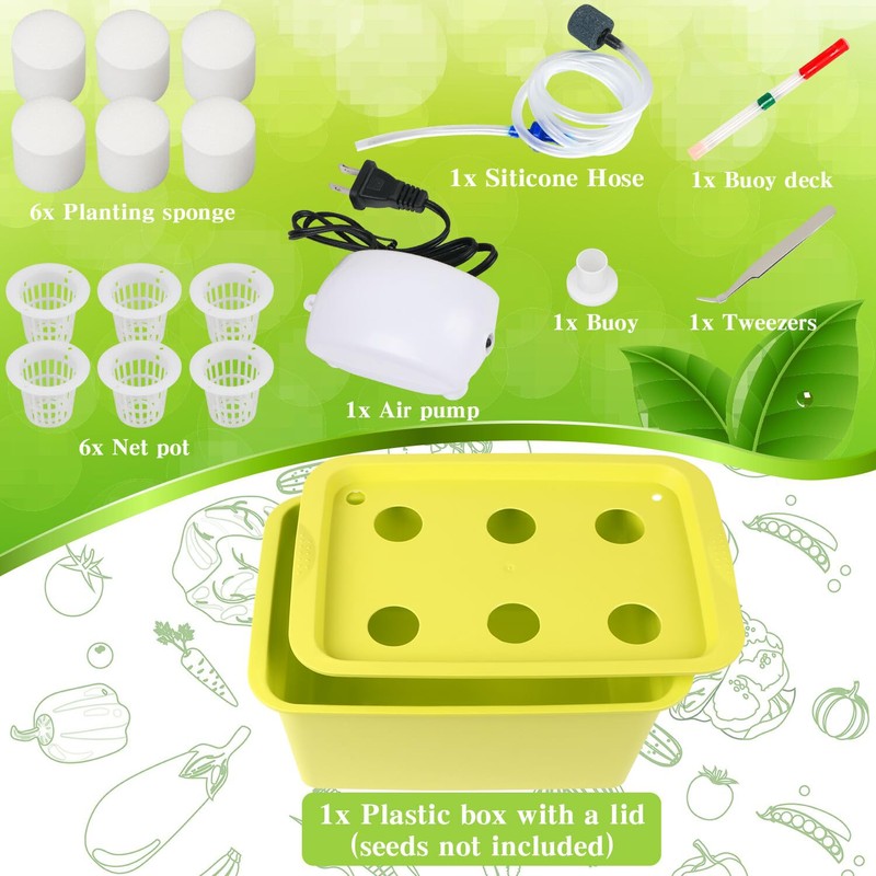 Aunifun Hydroponics Grower Kit Hydroponic SystemSelf Watering Indoor Hydroponics Tools