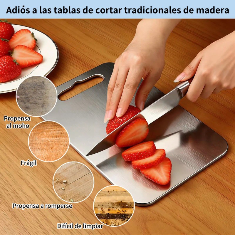 3pzs tabla Para Picar Acero Inoxidable Para Picar Alimentos titanium