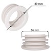SKIR'CO White 56 x 40 mm Rubber Drain Pipe Connector